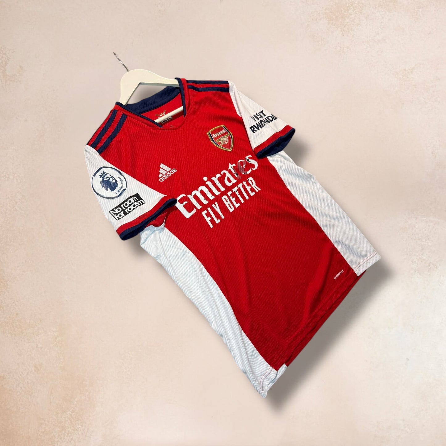 Adidas Arsenal 2021/2022 Red ‘Tierney 3’ Home Football Shirt Jersey Top Size Large